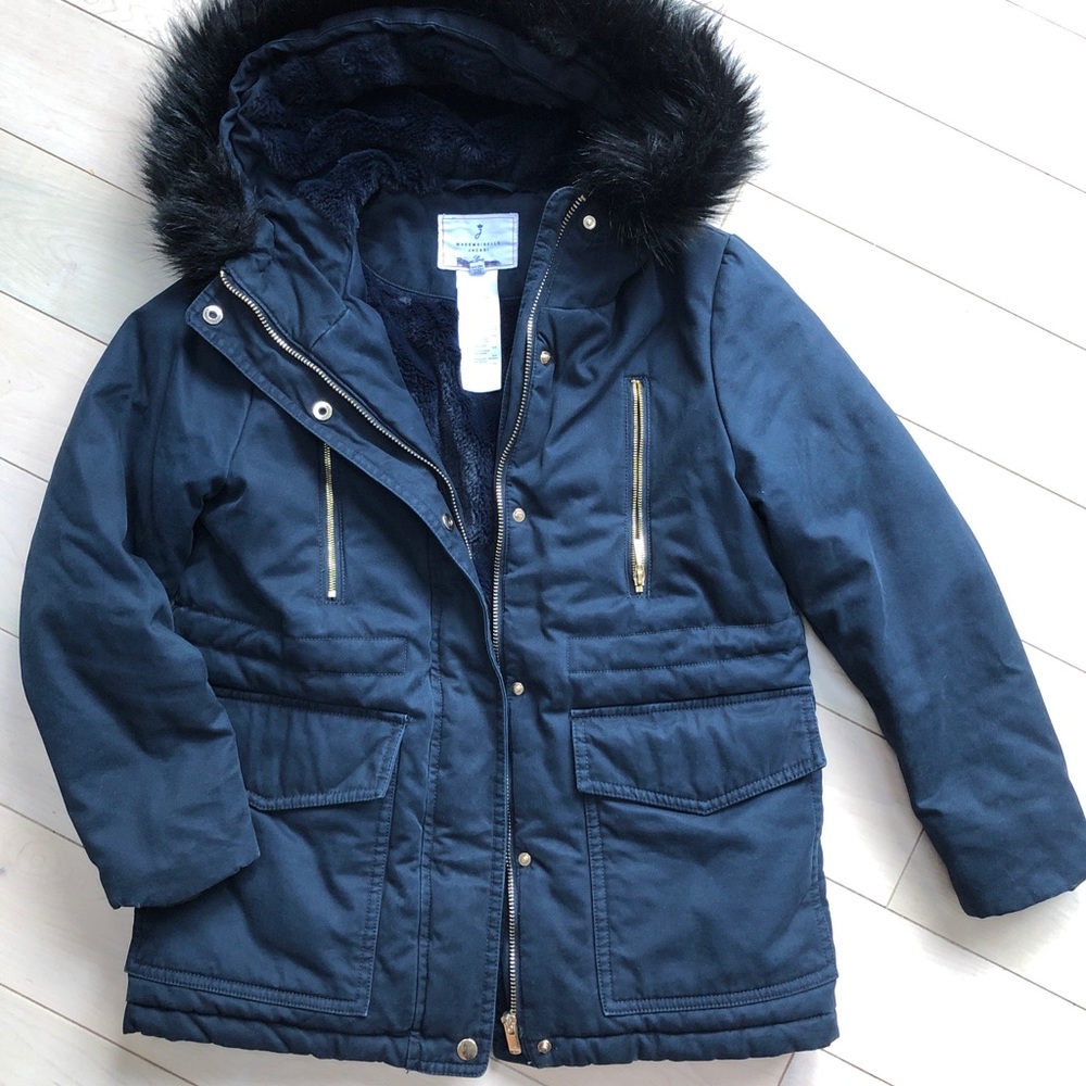 Jacadi Paris girls fur lined parka 10